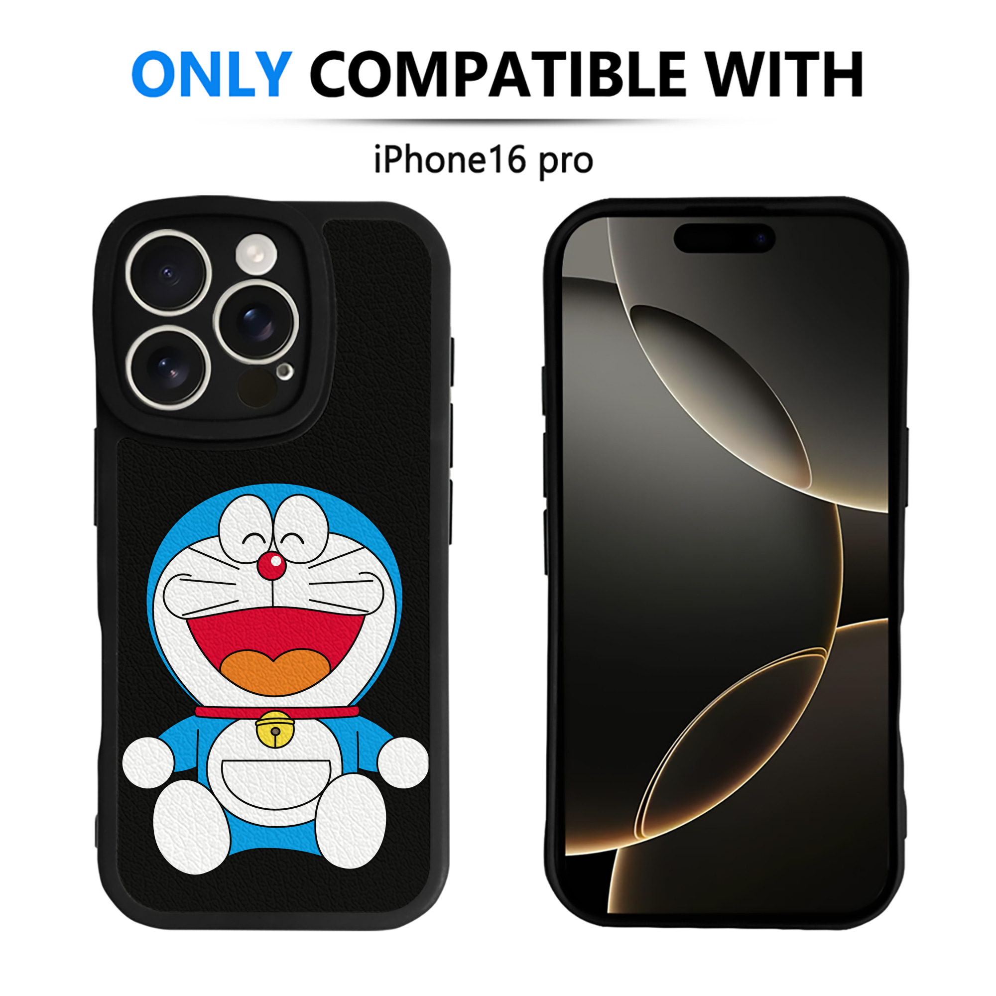 （画像用） ドラえもん Doraemon 【iPhone 16シリーズ対応】シリコンスマホケース（レザー調） 材質：シリコン